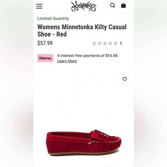 Red Minnetonka moccasins size 7 - Picture 1 of 14